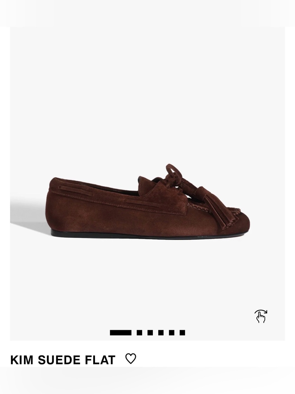 **NWT** Schutz Kim Suede Moccasin in Chocolate, size 7.5